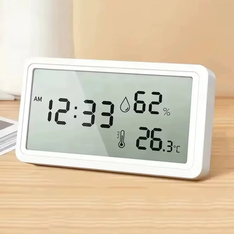 Electronic Thermometer Hygrometer Weather Station for Home Indoor High Precision with Table Clock Temperature Controller