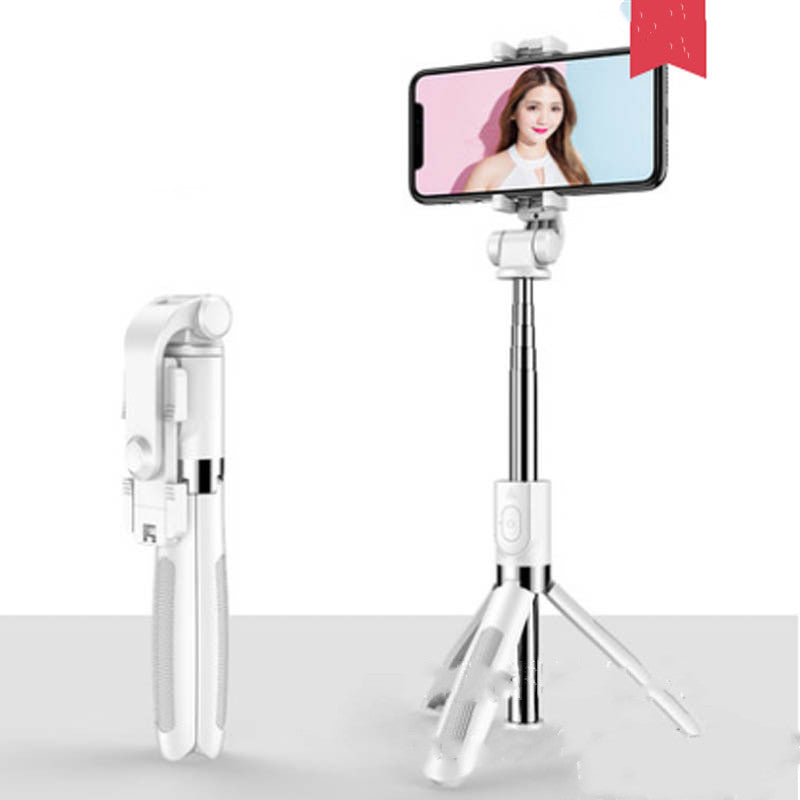 Compatible with Apple, t Tripod Selfie Stick Mobile Universal Live Triangle BrackeOne Bluetooth Selfie Artifact