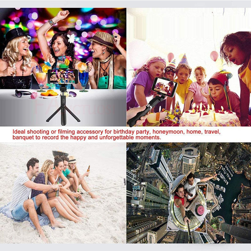 Compatible with Apple, t Tripod Selfie Stick Mobile Universal Live Triangle BrackeOne Bluetooth Selfie Artifact