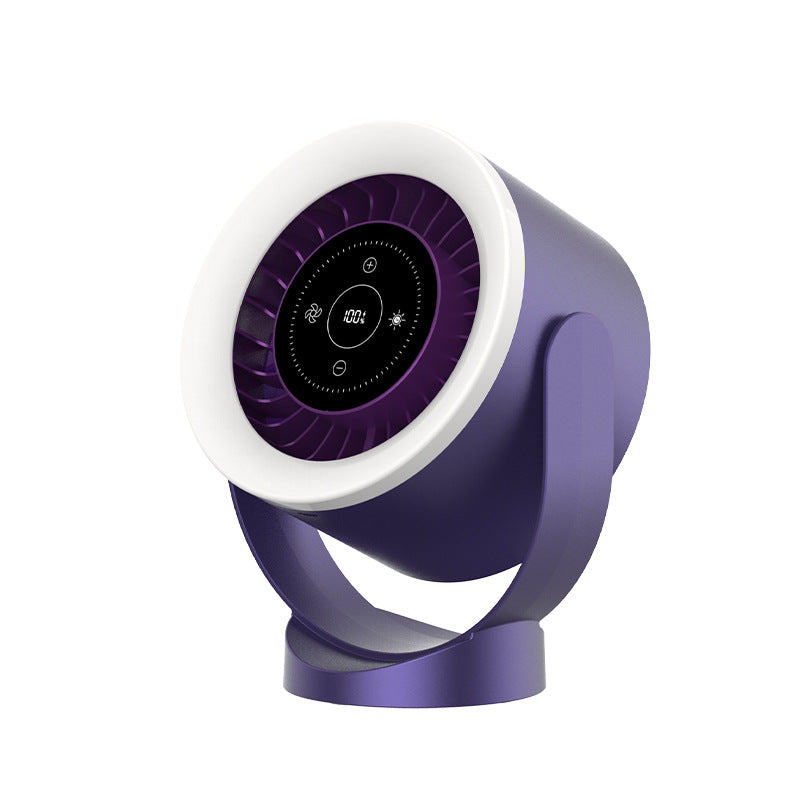 Rechargeable Wall Mount Table Fan Light Led Display Air Circulation Cooling USB Table Fan Light